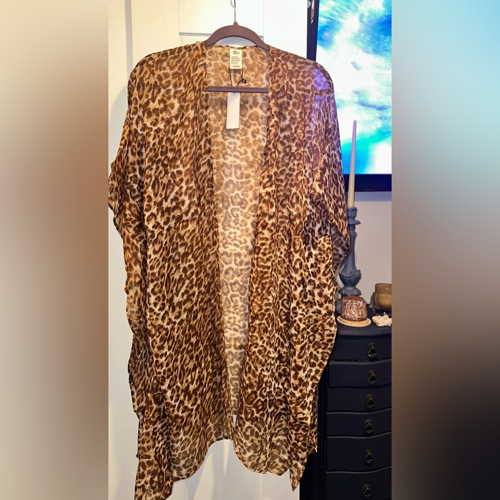 NWT Raj Leopard Duster/Kimono - Picture 2 of 3